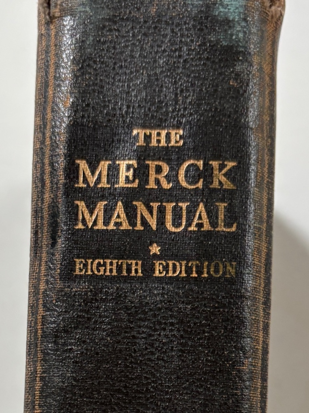The Merck Manual Eighth Edition - Black Cover with Gilt Lettering 1950